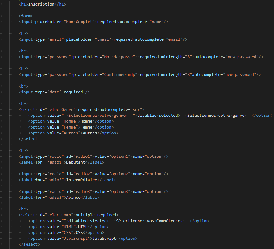 Interface web HTML/CSS
