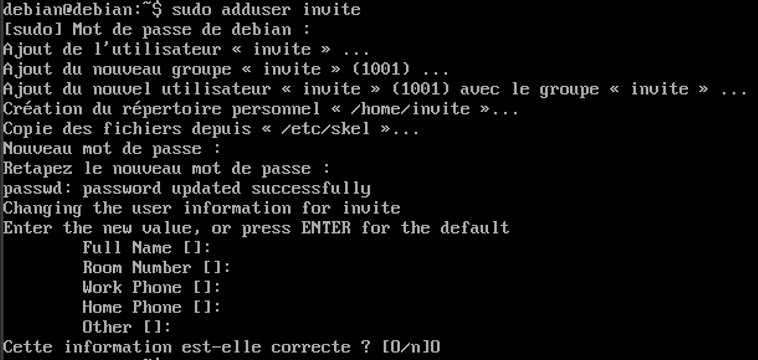 Ajout de l'utilisateur invité