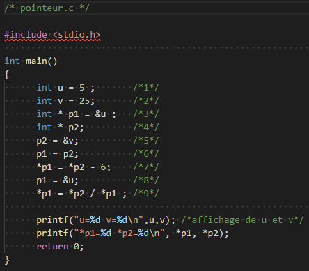 TP Programmation système C - Pointeurs