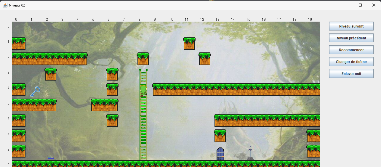 Capture d'écran du jeu de plateforme développé